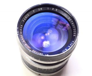 Angenieux Paris 28mm F3.5 type R11 Exakta mount lens