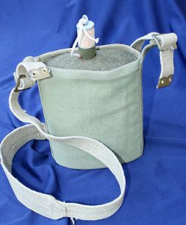   NEAR MINT WWII WW2 BRITISH CANTEEN WITH 1943 CARRIER / COVER / SLING