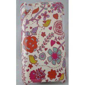 White floral & bird design hard case cover holster skin for Apple iPod 
