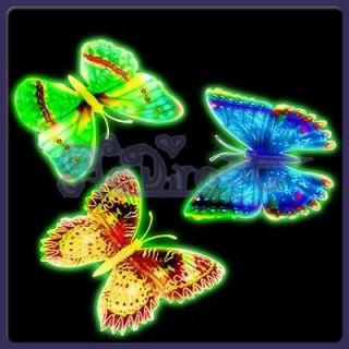 10 CLOTHES Curtain DECOR BUTTERFLY PIN GLOW IN THE DARK
