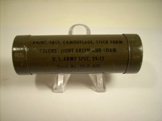 WWII U.S. ARMY D DAY CAMOUFLAGE / FACE PAINT STICK ORIGINAL UNISSUED 