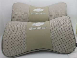   Chevrolet Car Leather Seat neck Rest travel kit Headrest Pillow Pads