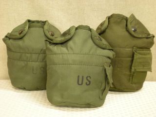 CANTEEN COVER/POUCH.1 Quart. USED, SET OF THREE * US Military Surplus 