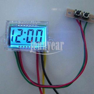   Digital LCD Dashboard Clock Auto Car Motors Motorcycle Time DC12V