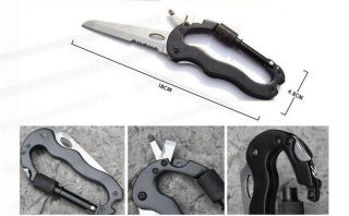 Multi tool Carabiners with Knife+ screw driver + bottle opener for 