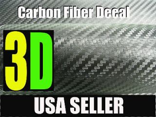 3D BLACK CARBON FIBER VINYL SHEET WRAP 12x60 NISSAN