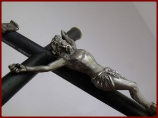 Antique Religious French crucifix , cross 19 thC