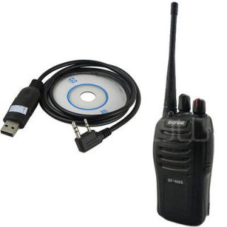BAOFENG BF 666S UHF Ham/CB/2 Way Radio WalkieTalkie + USB Prog Cable 