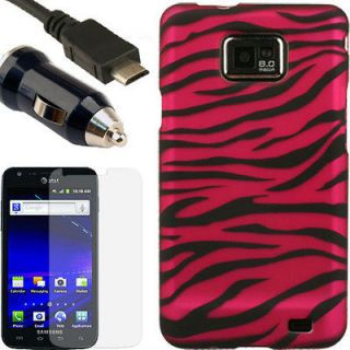 Case+Car Charger+Screen Protector for Samsung Galaxy S II 2 AT&T A 