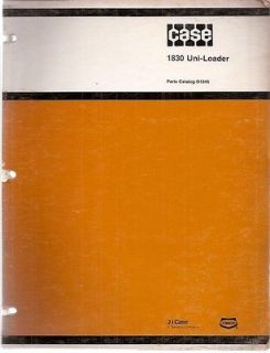 Case 1830 Uni Loader Skid Steer Loader Parts Manual