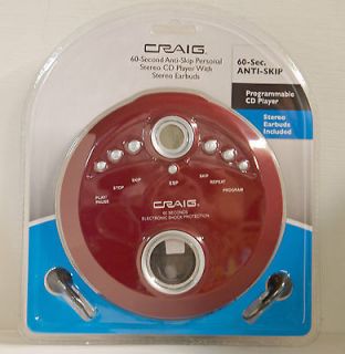 Craig Stereo CD Player 60 Sec Anti Skip Programma​ble