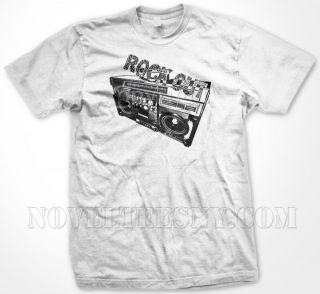Rock Out   Boombox Rock n Roll Music Old School Funny Stereo   Mens T 