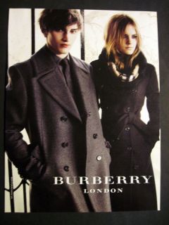 2009 Burberry London Beautiful EMMA WATSON in Black Coat Large Fashion 