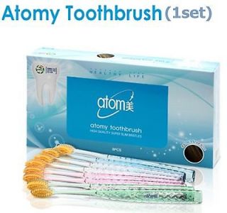 Korea Atomy Toothbrush 99.9% Gold Coated Nano Brush 1set lot Soft Slim 