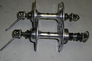 Vintage Campagnolo Road High Flange 36 Hole Hubs Q/R Flat Levers No 