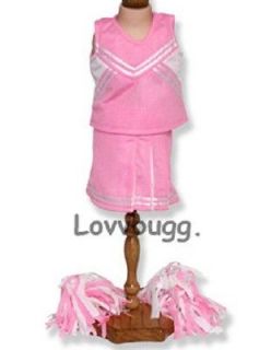 Pink Cheerleader with Pom Poms fits American Girl MULTI CLOTHES 