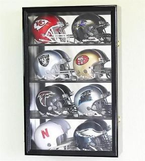Riddell Mini Helmets Display Case Wall Rack Cabinet