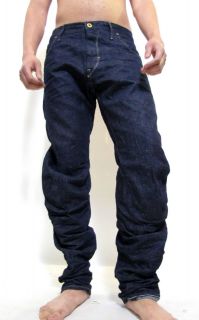  Jeans Arc 3D Loose Tapered Tumble Raw Hemlock Denim Blue Men $230 New