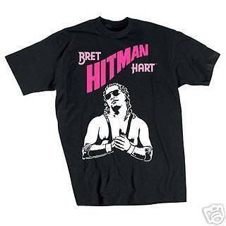 WWE WWF Bret Hitman Hart T Shirt M,L New Very Rare