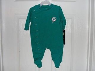 Miami Dolphins Footed Pajamas 3/6 Months NFL   Licensed