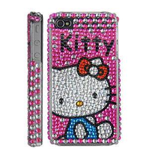 Hello Kitty Blue Costume Rhinestone Hard Case For iPhone 4 and 4S 