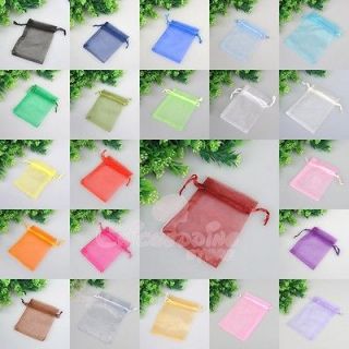 25/50/100 PCS Organza Jewelry Gift Pouch Bags Wedding Xmas Favors 22 