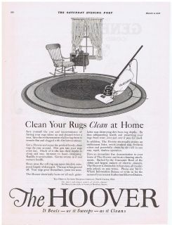1922 VINTAGE AD   HOOVER VACUUM CLEANER 3 4