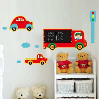 Newly listed B Children Learning Room Decor Transport Cars Chalkboard 
