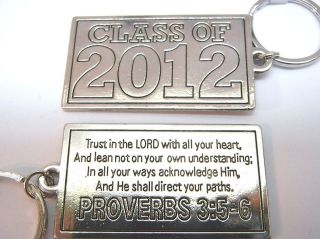 Lot of 2 Graduation Party Class of 2012 Religious Metal Silver 