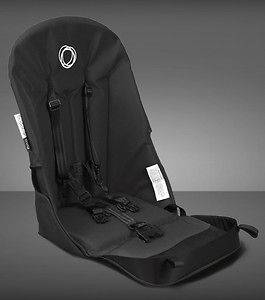 NEW BUGABOO FROG STROLLER CANVAS SEAT FABRIC 5 POINT HARNESS BLACK 
