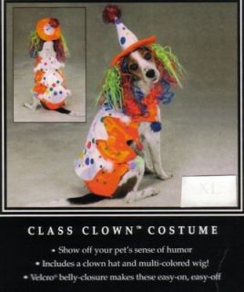 Medium Clown Dog Halloween Costume Poodle Schnauzer Pug Pet Costumes