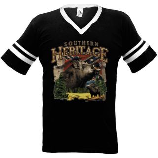 Southern Heritage Wild Boar Confederate Ringer T Shirt