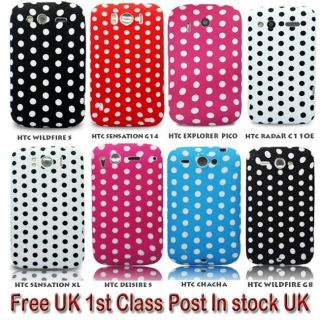   Polka Dots Series Soft Silicone Rubber Gel Mobile Phone Case Cover