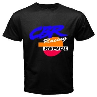 Honda CBR Racing Logo Repsol Men Black T Shirt S 3XL