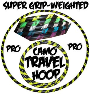 Hula Hoops Weighted Pro Travel Hula Hoop   Camouflage Super Grip 