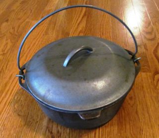   Cast Iron 5 Quart Cook Pot Roaster Dutch Oven w/ Slow Drip Lid 8 DO