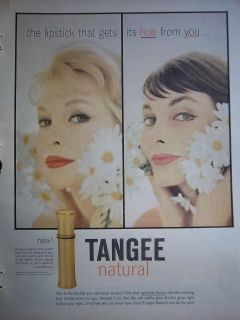 1958 Vintage TANGEE Natural Lipstick Gets Hue from You Cosmetic Ad