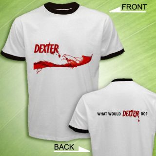 New Dexter Morgan Hot TV Series Killer White T shirt L