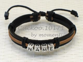 personalized leather bracelet in Fashion Jewelry