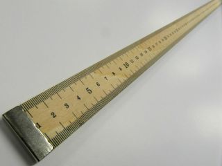   Wooden Yard Stick Meter Ruler Rule Yardstick Rule Inches MM 3007