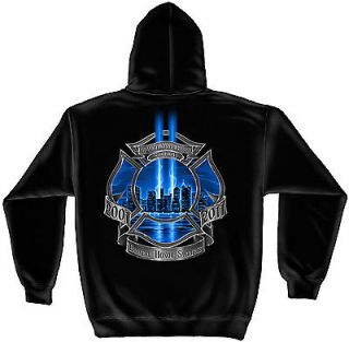   EMS EMT Hoodie Hooded Sweatshirt 9 11 01 We Will Never Forget Rescue