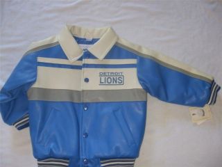 NFL Detroit Lions Winter Boys Faux Leather Jacket Coat 3T