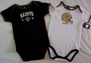 New Orleans Saints Baby Infant One Piece Creeper 2 Pack NWT