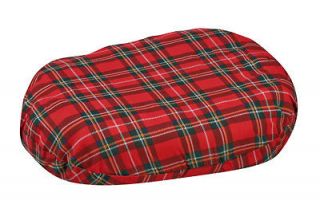 Donut Pillow Convoluted Foam Ring Cushion, 16in, 18in, Plaid (Red 