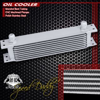   POWDER COATED ALUMINUM ENGINE/TRANSMIS​SION RACING OIL COOLER SILVER