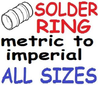 NEW copper plumbing pipe Solder ring metric to imperial adapter,differ 