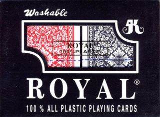 Royal 100% Plastic Playing Cards LG Index 2 DECK Set Up Red & Blue NEW 