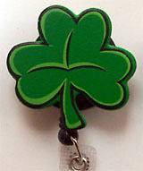   Retractable ID Badge Reel/Card Holder/ Key Chain Irish St Patricks Day