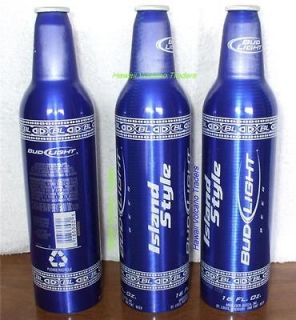 Bud Light Island Style ~ Budweiser ~ Hawaii ~ Aluminum Bottle ~ RARE