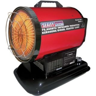 Sealey IR20 Infrared Paraffin, Kerosene & Diesel Heater 20.5kW GO 